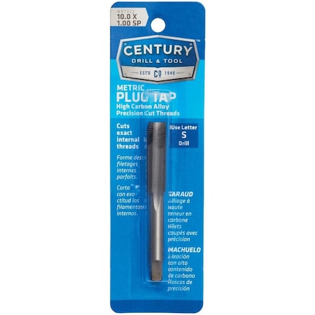 Century Drill & Tool Century Drill & Tool 10.0x1.00 Carbon Steel Metric Tap 97322